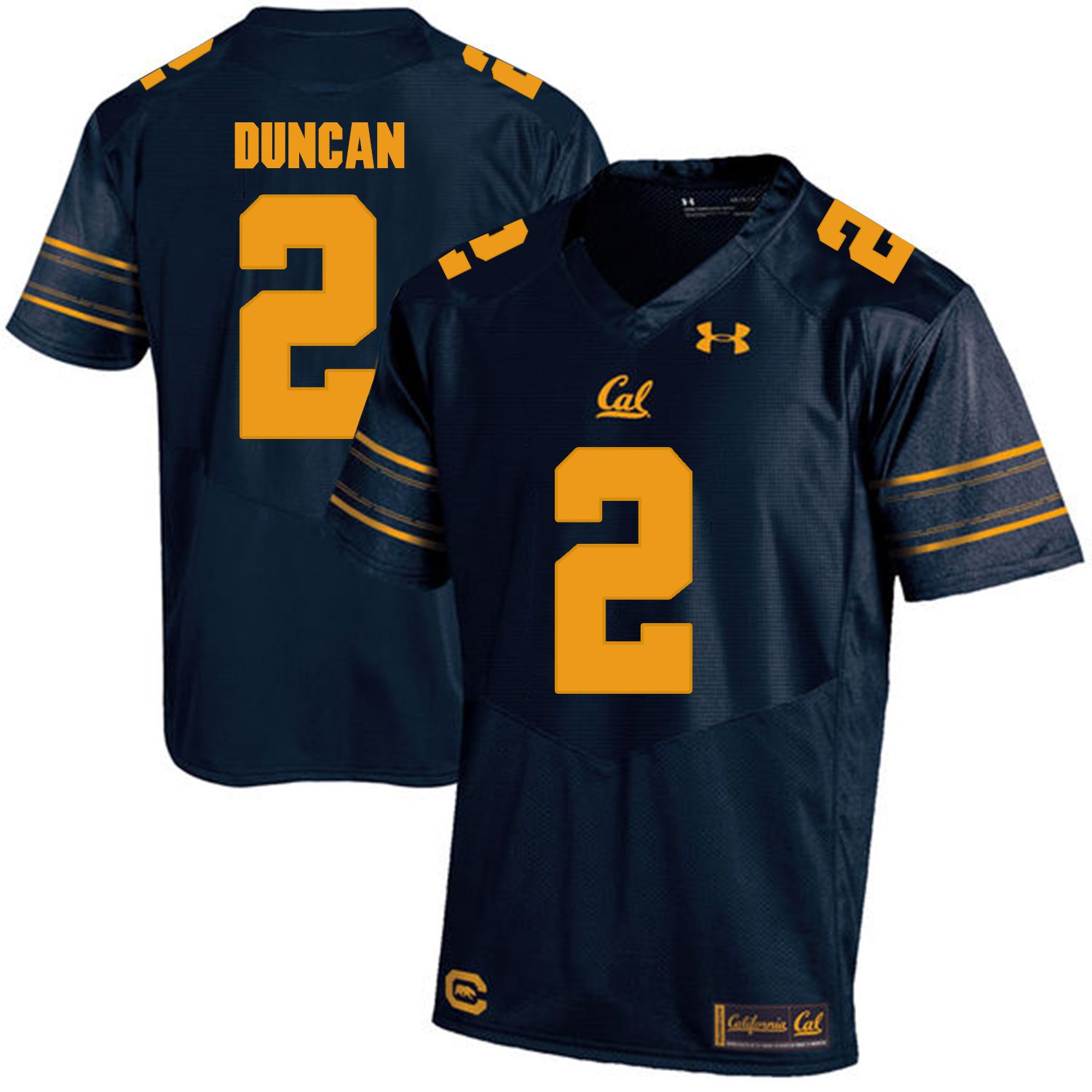 Men California Golden Bears #2 Jordan Duncan Dark blue Customized NCAA Jerseys1->customized ncaa jersey->Custom Jersey